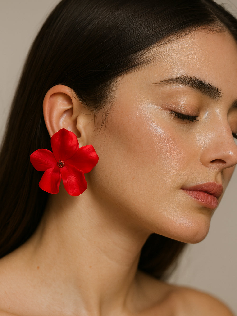 Hibiscus earrings